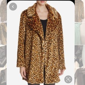 Scotch & Soda Leopard Fake Fur Coat